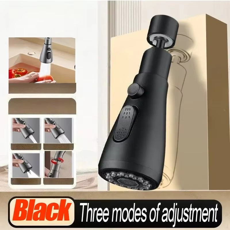 Extensor Universal para Torneira de Cozinha 360° – Aerador Giratório em Plástico, Filtro Anti-Respingo para Pia, Bico Bubbler para Torneira