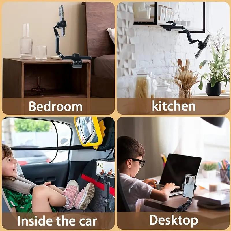 New 1080° Multi-Function Sun Visor Universal 360 Degree Rotating Phone Holder Suitable for Any Scene Car Holder - Rotatable and Retractable