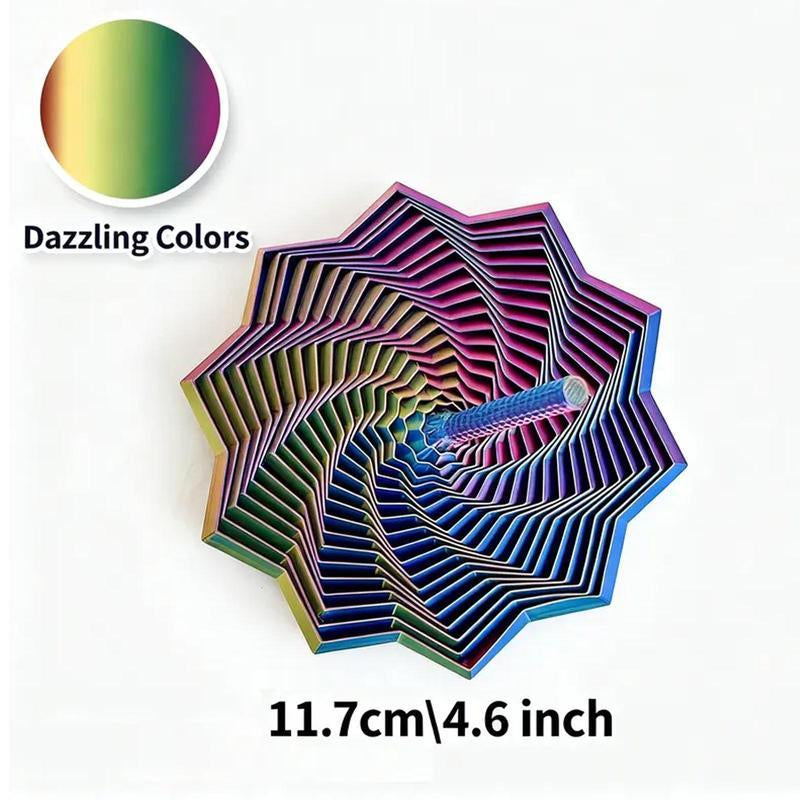 3D Printed Expanded Sensory Fidget Star, New Stress Relief Sensory Whirling Spiral with Handle, Very Satisfying Sight and Sound with Hypnotizing Visual Fidget Toy