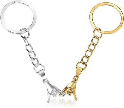 2Pcs Pinky Promise Gift Matching Couple Gifts Valentines Day Gifts for Him Her Boyfriend Girlfriend Best Friend Matching Keychains for Couples Wife Husband Birthday Gifts