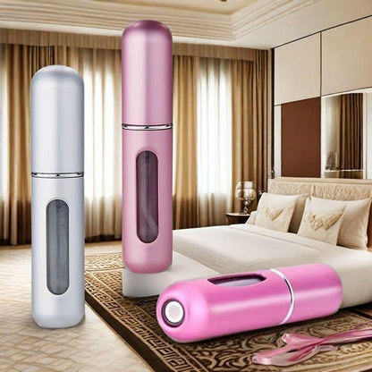 2PCS Refillable Perfume Bottle Portable Spray Colonia Bottles High-End Hydrating Transparent Rotating Fine Mist for All Skin Types