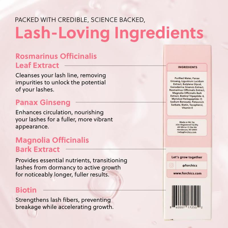 FORCHICS Eyelash Enhancing Serum with Powerful Peptides & Plant Botanicals for Thinning Lashes 3ML Makeup Cosmetic