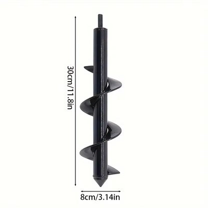 Garden Auger Bits for Planting Hexagonal Shaft Drill Bits Require No Power Solid Steel Auger for Bulb and Bedding Plant Growing