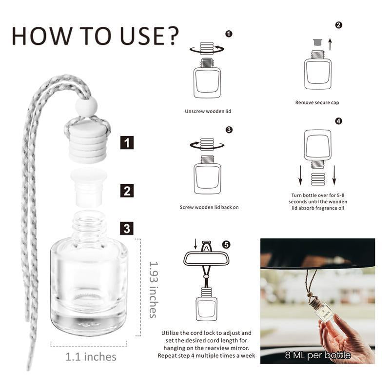 Car Essential Oil Diffuser, Hanging Car Air Freshener, Interior Accessories for Cars, Home, Office, Liquid Fragrance Must-Have, Car Aromatherapy Diffuser
