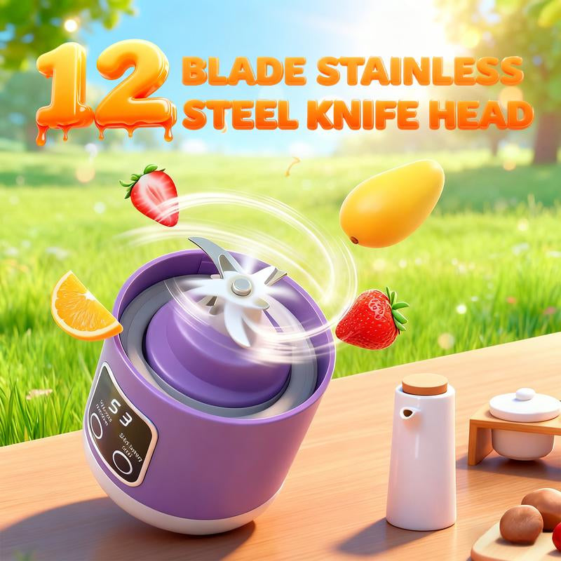 Ultimate Portable Blender! USB Rechargeable & Compact for Smoothies On-The-Go - Perfect Travel, Back to School & Gym! Leak Proof Design, Makes Shakes & Baby Food in Seconds Cup Juicer Rechargeable Mini Blender Vegetable