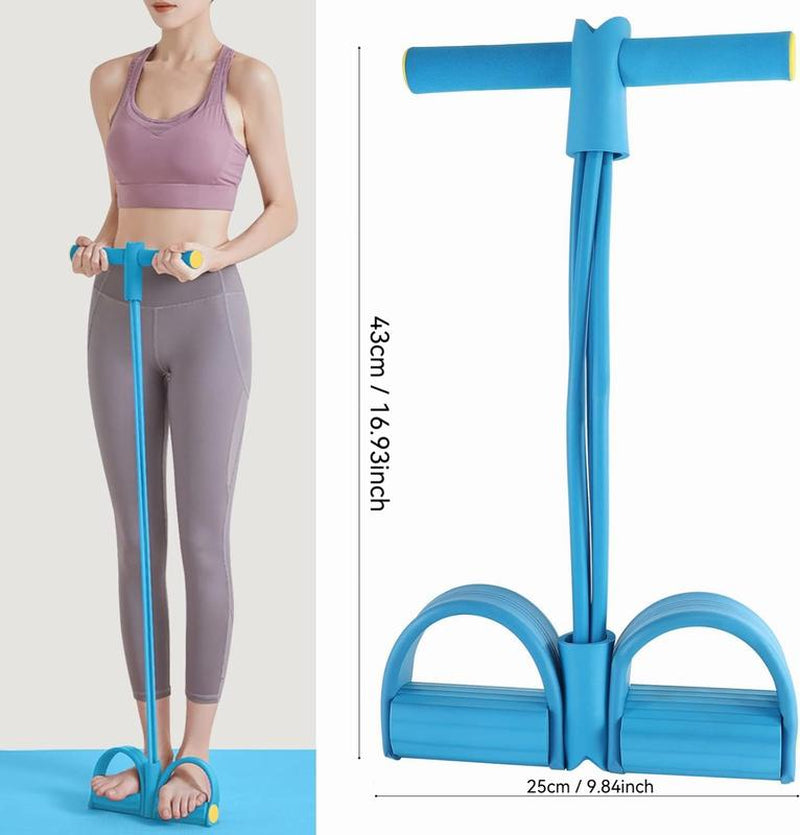 Home Gym Arm & Waist Training Pedal Band – Eco-Friendly Natural Latex Yoga Stretching Band with Adjustable Resistance
