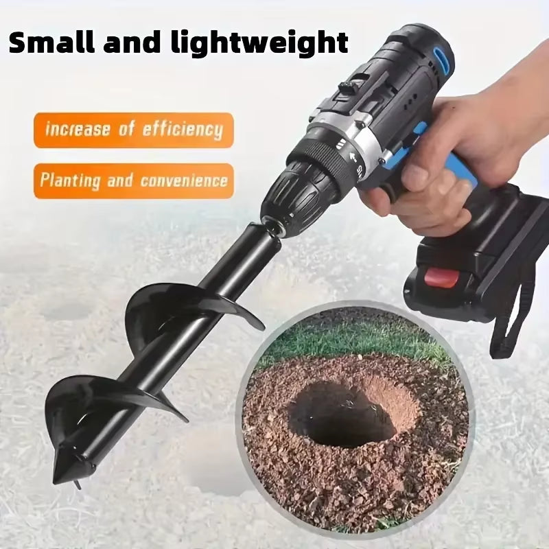 Garden Auger Bits for Planting Hexagonal Shaft Drill Bits Require No Power Solid Steel Auger for Bulb and Bedding Plant Growing
