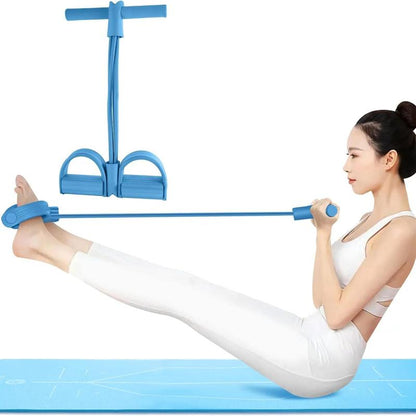Home Gym Arm & Waist Training Pedal Band – Eco-Friendly Natural Latex Yoga Stretching Band with Adjustable Resistance