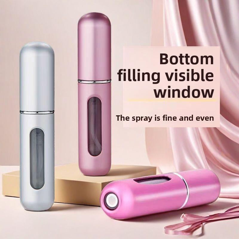 2PCS Refillable Perfume Bottle Portable Spray Colonia Bottles High-End Hydrating Transparent Rotating Fine Mist for All Skin Types