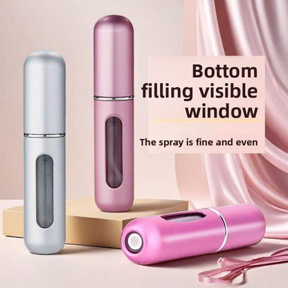 2PCS Refillable Perfume Bottle Portable Spray Colonia Bottles High-End Hydrating Transparent Rotating Fine Mist for All Skin Types