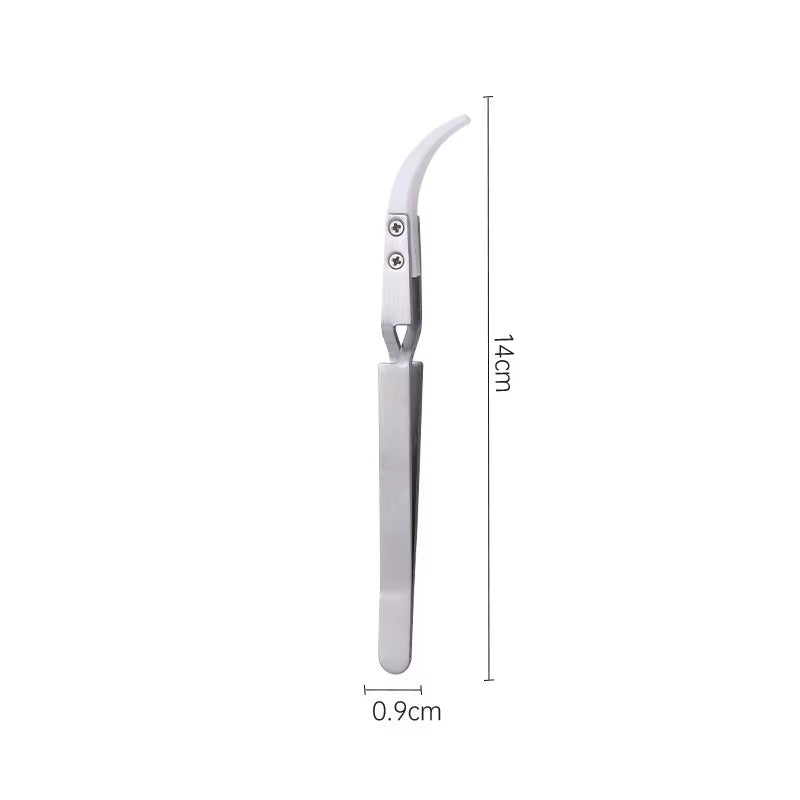 1200° Ceramic Tipped Stainless Steel Tweezers Tips Heat Pointed Resistant Tweezer Electronic Soldering Tweezers Fine Pointed Tip