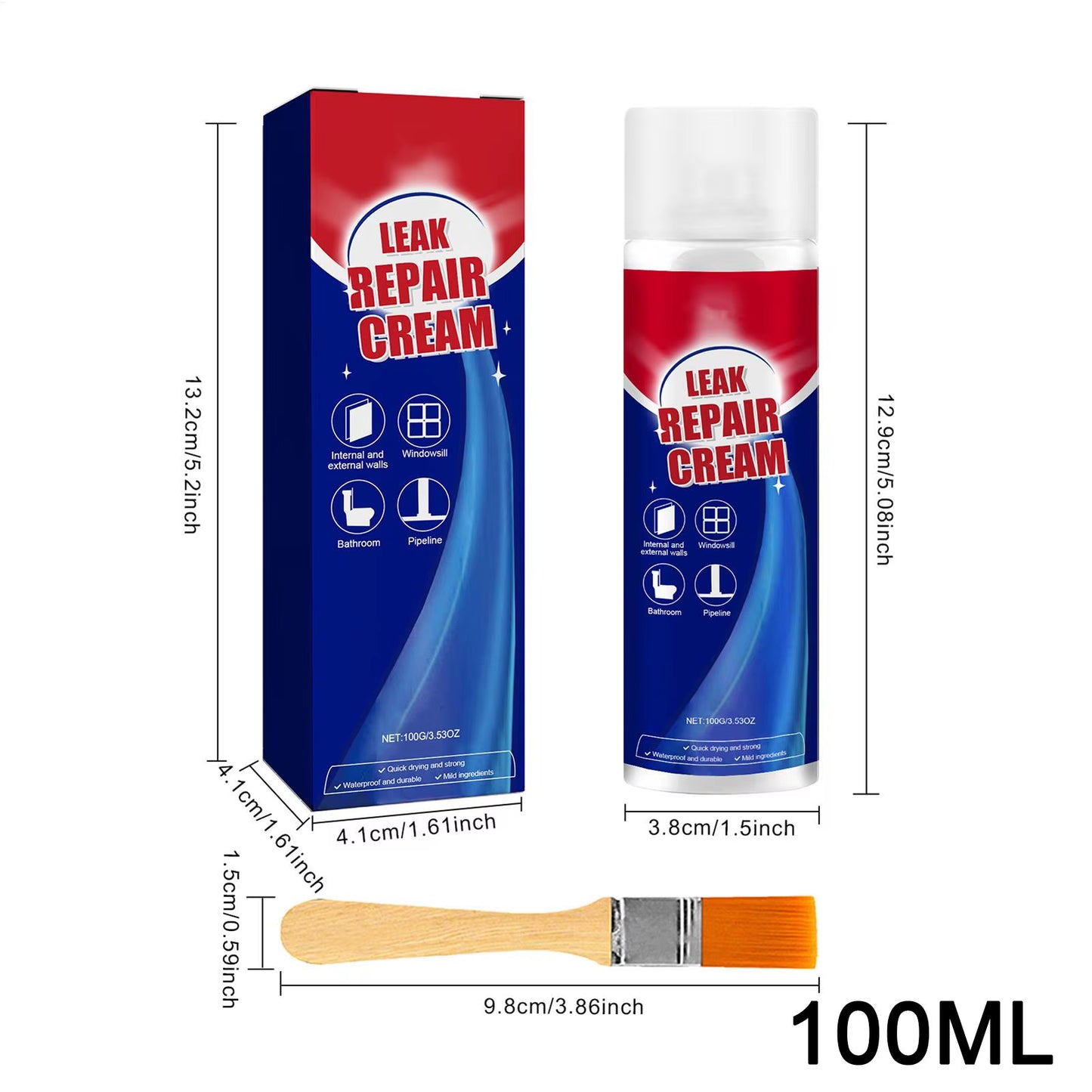 Waterproof Sealant Glue Wall Roof Leak Repair Liquid Set Quick Dry Long Lasting Wall Gap Filler Accessories for Window Frame