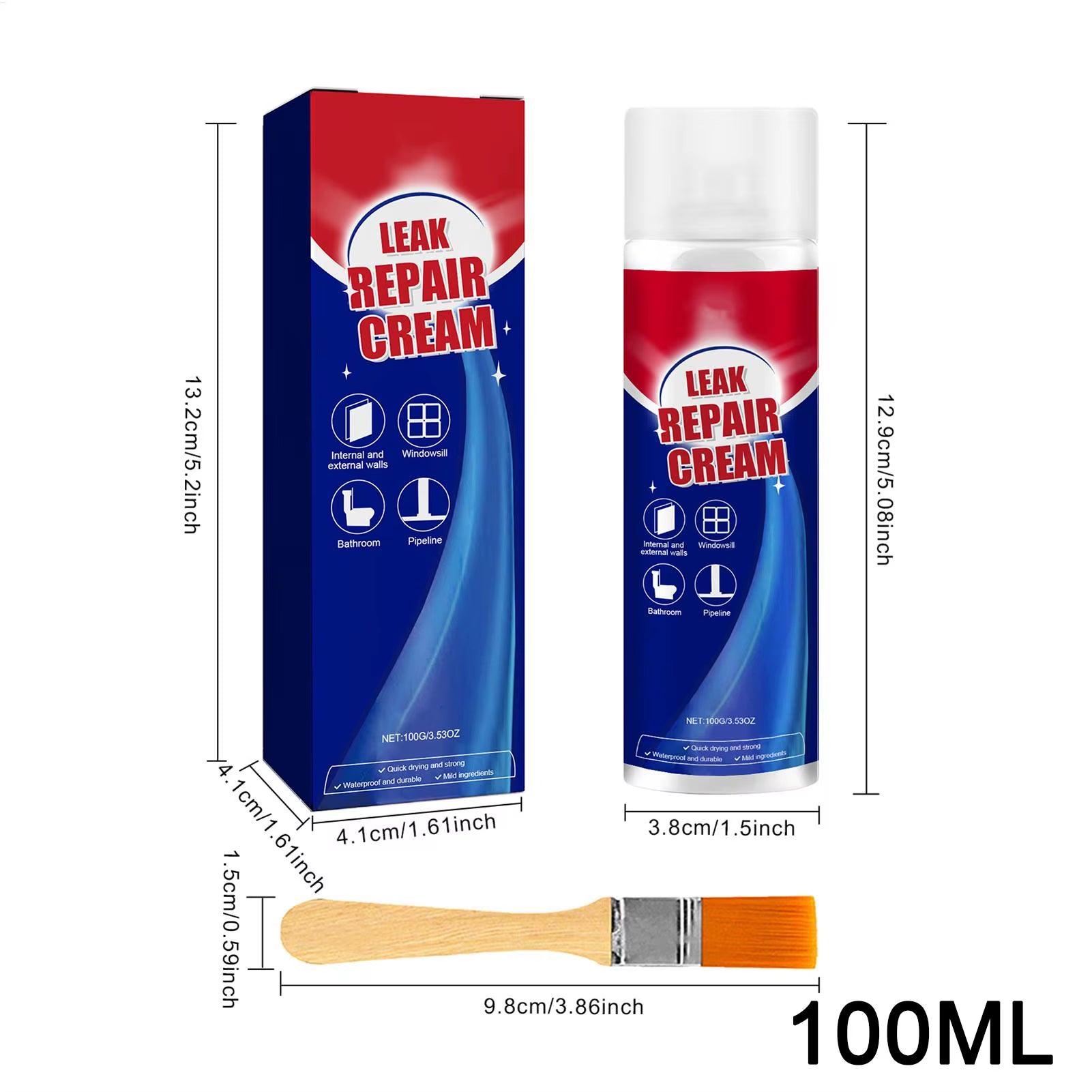 Waterproof Sealant Glue Wall Roof Leak Repair Liquid Set Quick Dry Long Lasting Wall Gap Filler Accessories for Window Frame