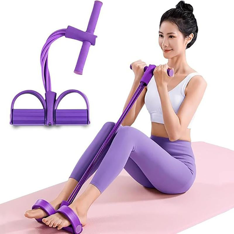 Home Gym Arm & Waist Training Pedal Band – Eco-Friendly Natural Latex Yoga Stretching Band with Adjustable Resistance