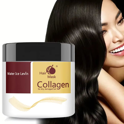 Máscara de Tratamento Capilar com Colágeno e Óleo de Argan Marroquino — Condicionamento Profundo para Reparação de Cabelos Secos e Danificados