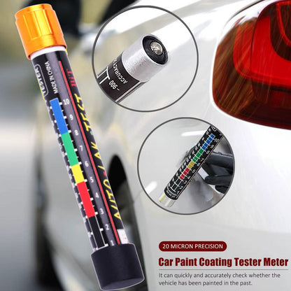 Medidor de Espessura de Pintura Automotiva 1 Peça, Testador de Pintura para Carros, Verificador de Colisão/Reparo, Medidor de Tinta com Escala e Ponta Magnética.