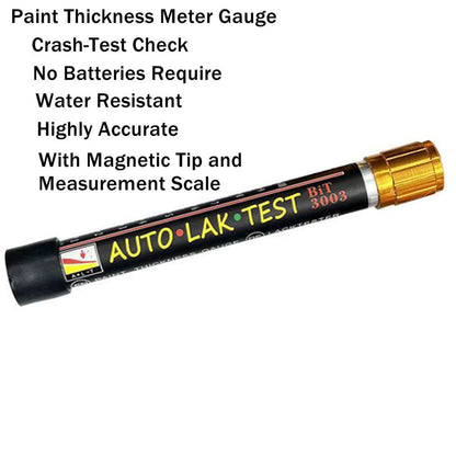 Medidor de Espessura de Pintura Automotiva 1 Peça, Testador de Pintura para Carros, Verificador de Colisão/Reparo, Medidor de Tinta com Escala e Ponta Magnética.