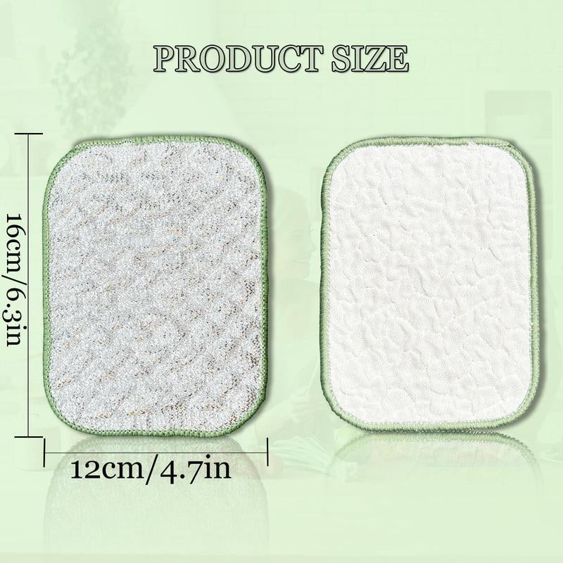 10 Pcs Multipurpose Wire Dishwashing Rags for Wet and Dry, Double Sided Wire Washing Cloth, Reusable Miracle Cleaning Cloths, Non Scratch Dishcloth for Home Kitchen, Sinks