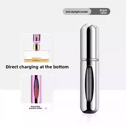 2PCS Refillable Perfume Bottle Portable Spray Colonia Bottles High-End Hydrating Transparent Rotating Fine Mist for All Skin Types