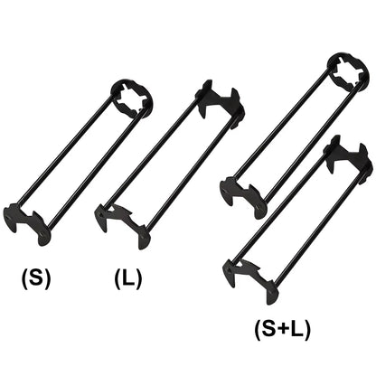 1/2 PCS Plumbers Wrench 7 Sizes Sink Wrench Four-Jaw Hex under Sink Wrench Faucet Tool Multifunctional Steel for Tight Spaces