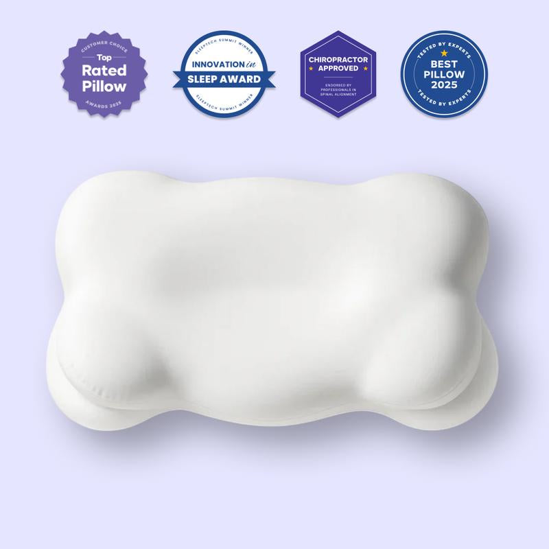 Mellow Sleep Cloudalign Ergonomic Cervical Pillow Dual-Height Memory Foam with Cooling Pillowcase for Side Back & Stomach Sleepers Best Pillow 2025 Awarded