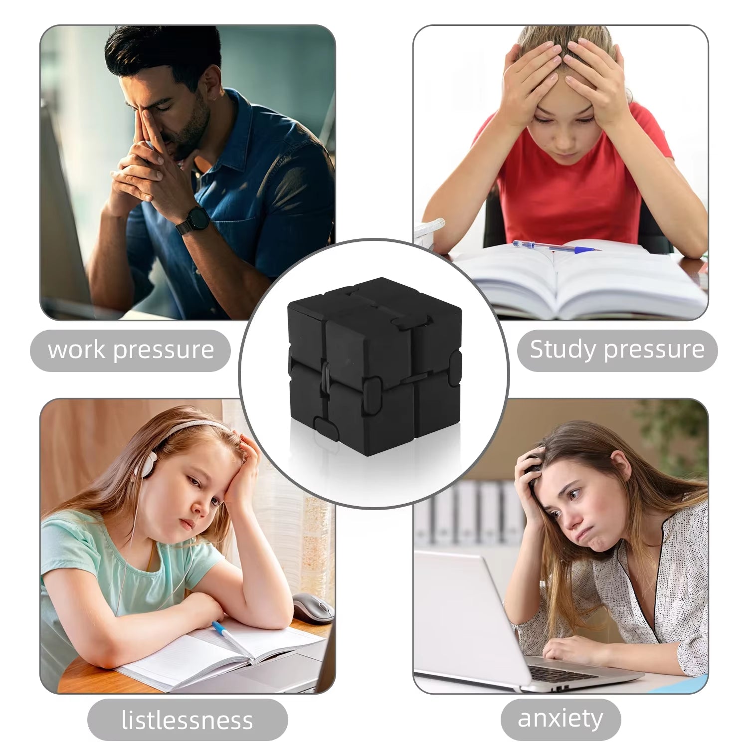 Fidget Finger Toys - Infinity Cube Prime for Stress and Anxiety Relief, Ultra Durable Sensory Gifts for Adults and Teens