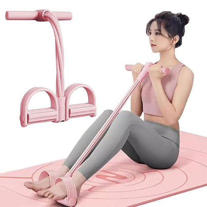 Home Gym Arm & Waist Training Pedal Band – Eco-Friendly Natural Latex Yoga Stretching Band with Adjustable Resistance