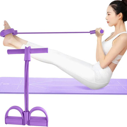Home Gym Arm & Waist Training Pedal Band – Eco-Friendly Natural Latex Yoga Stretching Band with Adjustable Resistance